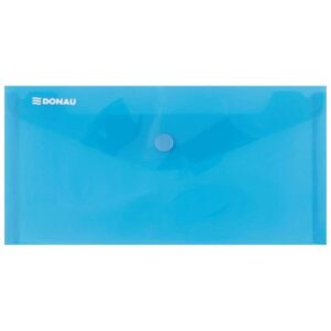 Mapa din plastic DONAU cu capsa, DL (225 x 126 mm), 180 microni, Albastru