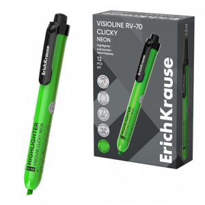 Evidentiator retractabil EricKrause Visioline RV-70 Clicky Neon , Verde