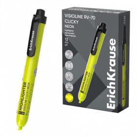 Evidentiator retractabil ErichKrause Visioline Rv-70 Clicky Neon Galben