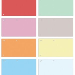 Separatoare C7 din carton OFFICE Products, 105 x 240 mm, 4 perforatii, 100 buc/set, culori asortate