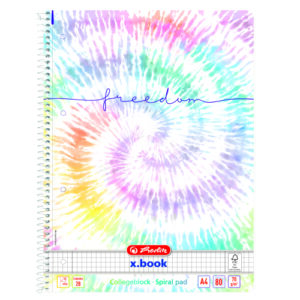 Caiet A4 80 F spirala patratele New Batik Freedom, Herlitz