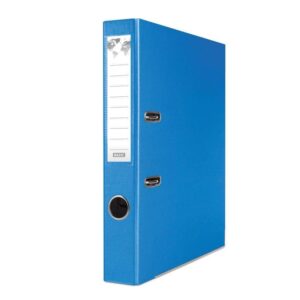 Biblioraft plastifiat Basic, 5 cm, colturi metalice, Albastru