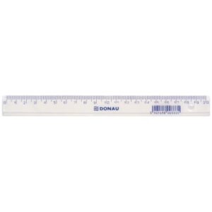 Rigla din plastic DONAU 20 cm, transparent