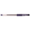 Pix cu gel DONAU, corp transparent cu grip, scriere de 0.5 mm, Albastru