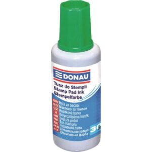 Tus pentru stampila DONAU, cu picurator, 30 ml, Verde