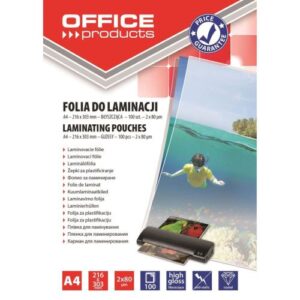 Folie laminare OFFICE Products, A4, 80 microni, 100 buc/to