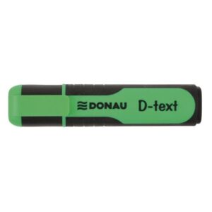 Textmarker DONAU D-text, corp cu grip, scriere de 1 -5 mm, verde