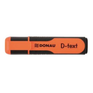 Textmarker DONAU D-text, corp cu grip, scriere de 1 -5 mm, portocaliu
