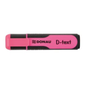 Textmarker DONAU D-text, corp cu grip, scriere de 1 -5 mm, roz