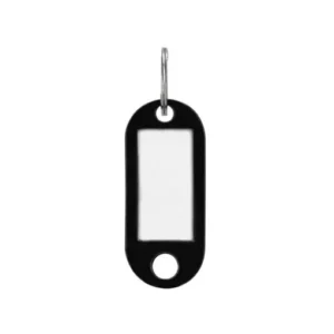 Breloc cu eticheta pentru chei Q-CONNECT, 50 x 22 mm, 100 bucati, Negru