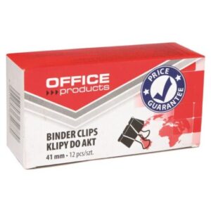 Clips metalic OFFICE Products, 41 mm, 12 bucati, Negru