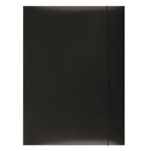 Mapa din carton OFFICE Products, cu elastic vertical, carton 300 gsm, negru