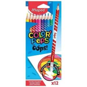 Creioane color Maped cu guma 12culori OOPS
