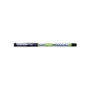 Pix cu gel Q-CONNECT Slick Needle Point, corp transparent cu grip, scriere de 0.3 mm, Negru