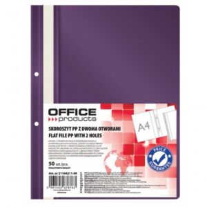 Dosar din plastic cu sina si doua perforatii OFFICE Products, 100/170 microni, Mov