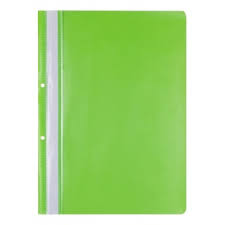 Dosar din plastic cu sina si doua perforatii OFFICE Products, 100/170 microni, Verde Deschis