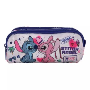 Penar tubular 2 fermoare 21x6x9cm Stitch Must