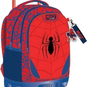 Troller 34x20x44cm 3 compartimente Spiderman Red Must